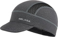 MELASA Cycling Cap, Cooling Skull Cap Helmet Liner with Sun Visor, Sun Protection Running Bike Cap for Men Women Under Helmet