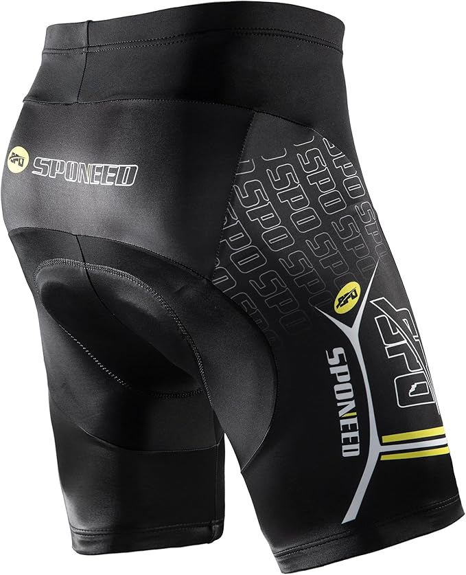 sponeed Men Bike Shorts Cushioned Biking Wear Gear Road Cycling Bottoms