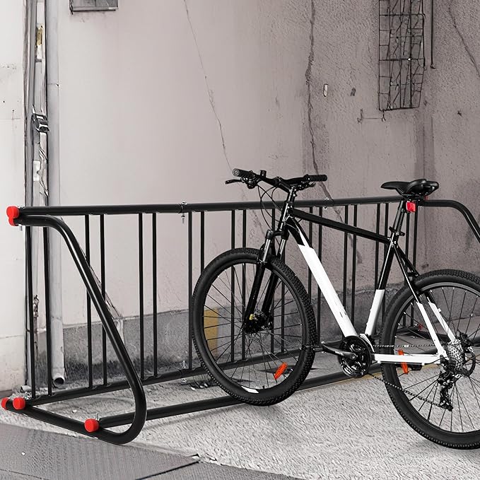 Commercial Grid Bike Rack, Single Sided Bike Rack Stand Ground, 10-Bike Capacity Bicycle Storage Stand, Power Coated Steel Floor Parking Stand for Garages, Stores, Schools and Universities