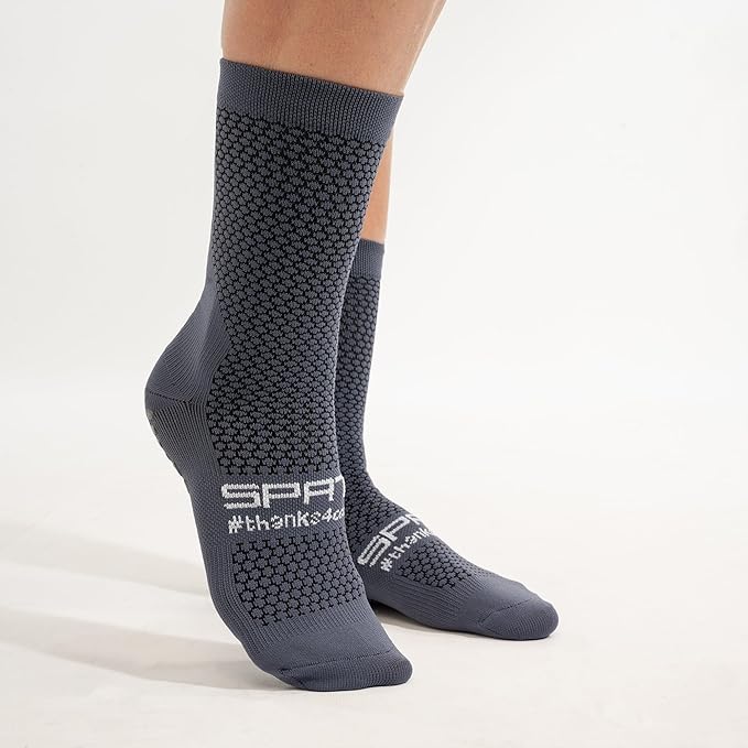 SOKZ2 Long Cycling Socks Performance Fit with Silicone Grippers Moisture Wicking Ideal for Road Racing and Training