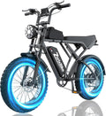Retro Electric Bike for Adults,48V 20AH-1500/3000W Peak Motor Electric Bicycle-Max Speed 31-35MPH-Max 80 MI Range-20" x 4.0" Fat Tire Ebike,7-Speed, Dual Shock Absorber - UL 2849