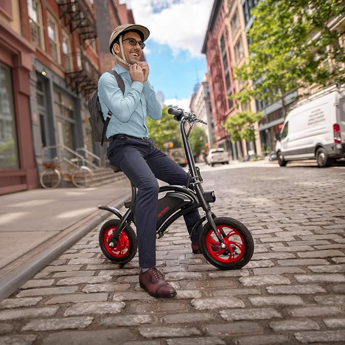 Jetson Bolt Electric Bike, Foot Pegs, Easy-Folding, Built-in Carrying Handle, Twist Throttle, Cruise Control, Up to 15.5 MPH, Range Up to 15 Miles, Ages 13+
