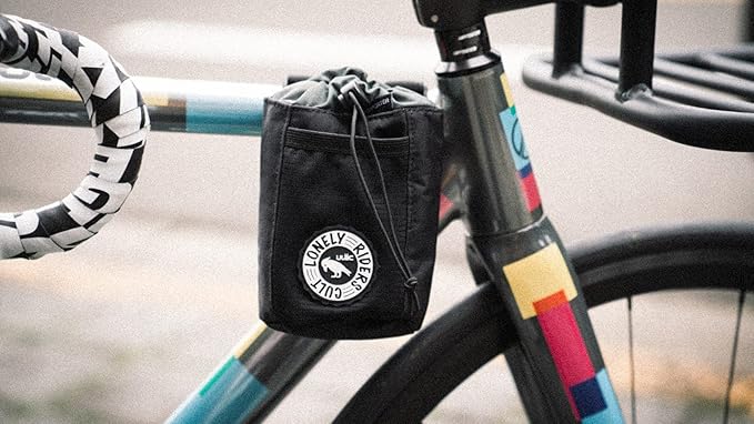 ULAC NEO PORTER C-HOLD Bike Feed Bag for Top Tube, Handlebar, Stem and Saddles (Black-Grey, Small)