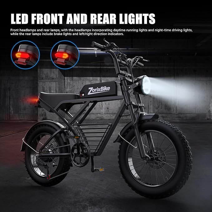 Electric Bike for Adults,48V 20AH - Peak Power 1500/3000W Brushless Motor Electric Bicycle - Max Speed 31-35MPH - Max 80 Miles Range - 20" x 4.0" Fat Tire Dirt E-Bike,7-Speed