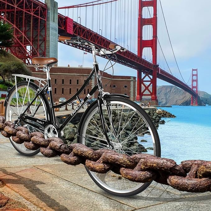 Tracer Osaka Hybrid Bikes, Steel Frame, Shimano Nexus Inter 3/7 Speed, Brown Seat Brown Grips, Road Bike, City Bike, Multiple Colors
