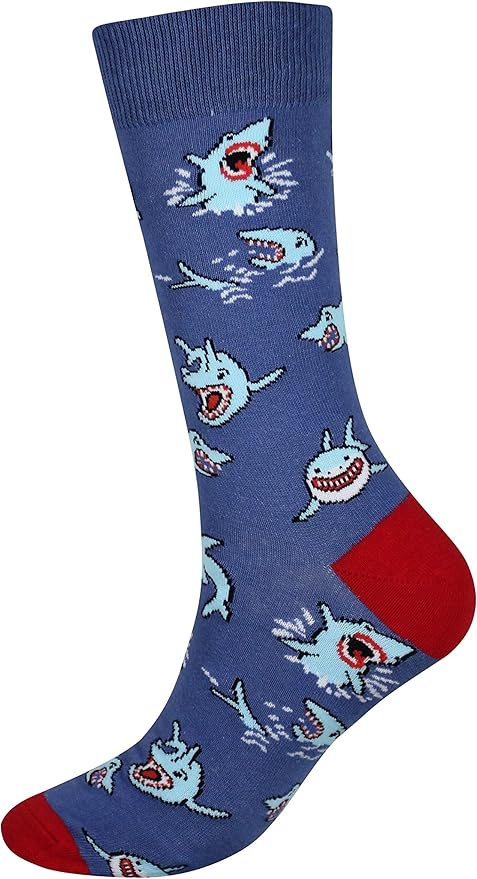 Cansok Men's 2/4 Packs Fun Crazy Novelty Dress Crew Socks