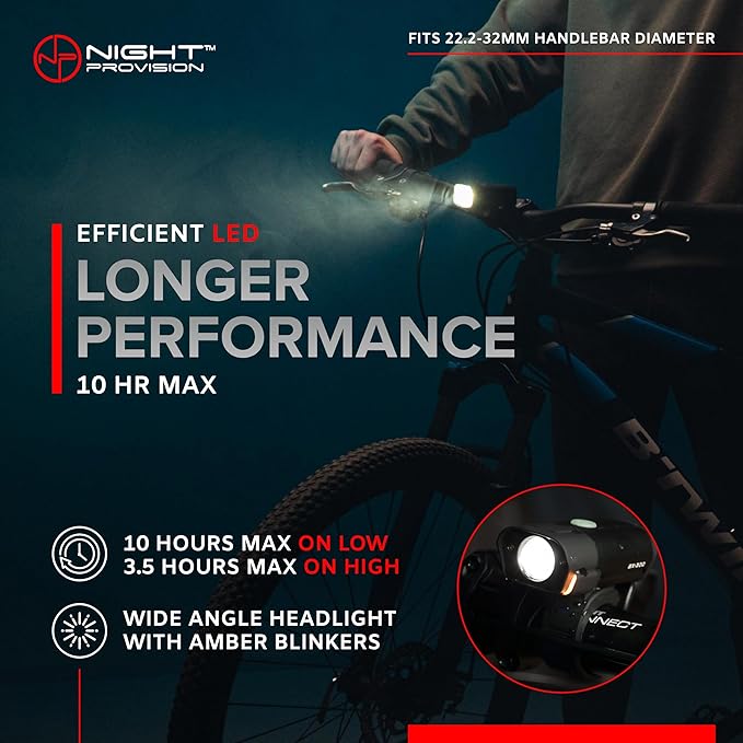 BX-500 Powerful USB-C Bike Lights Front & Back – New 500 Lumens LED - Bicycle Headlight & Taillight Set – USBC Rechargeable – Waterproof - Safety for Night Riding (Optional - Premium Bike Bell)