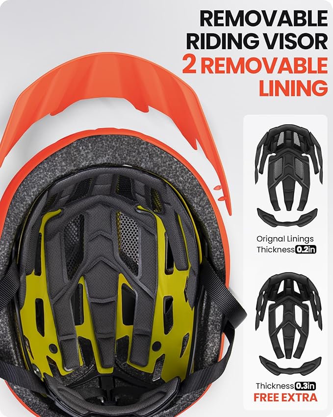 OutdoorMaster Gem Recreational MIPS Cycling Helmet - Two Removable Liners & Ventilation in Multi-Environment - Bike Helmet in Mountain, Motorway for Youth & Adult