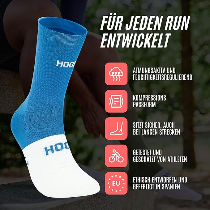 HOOF - Cycling Socks for Men & Women - Lightweight, Breathable & Anti-Blister