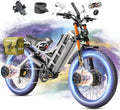 eAhora 2026 Romeo Pro3/2 50/46Mph Ebike 5600/4000W Dual Motor 200+Miles Electric Bike for Adults, 52V/70Ah 60V/80Ah Long Range 26 * 4.0" Fat Tire Full Suspension Electric Mountain Bike