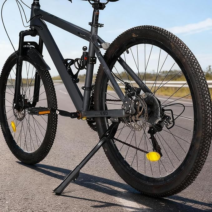 RUTU Bike Kickstand 24"-29",Adjustable Adult Bicycle Kickstand for Ebike,Mountain Bike,Fat Tire Bike,Two holes to install,Max Load 150LBS