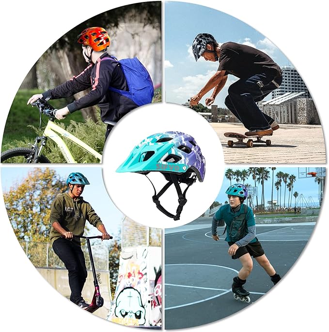 Kids Bike Helmet for Boys and Girls Ages 8-14 Adjustable Youth Helmet with Detachable Visor Lightweight, Safe & Stylish Cycling Bicycle Helmets for Kids 54-57cm