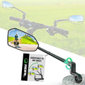 RBRL Bike Mirror, Aluminum Alloy Bike Mirror Handlebar Mount, Anti-shake & Break-proof, Foldable HD Real Glass Rotatable Ebike Accessories, Bike Rear View Mirror for Ebike Scooter (Set)