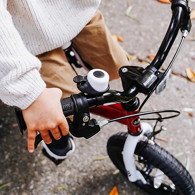 RoyalBaby Kids Bike Bell, Bicycle Accessories for Boys and Girls, Easy Installation, Black & Pink