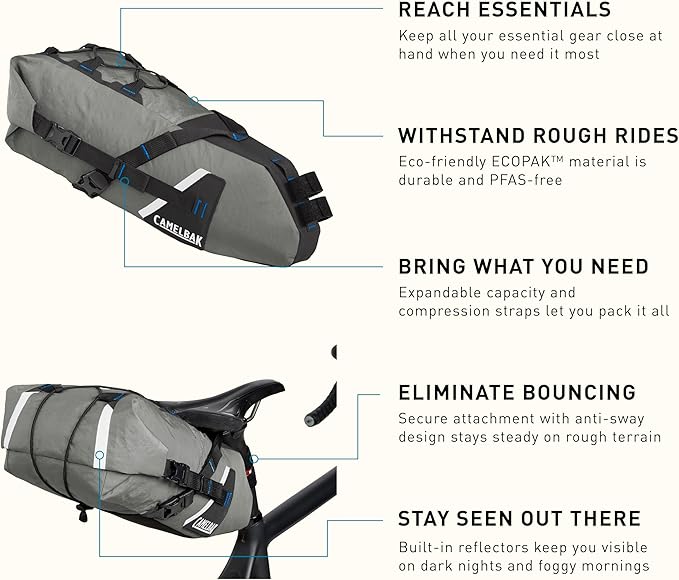CamelBak M.U.L.E. 9 Bikepacking Rolltop Waterproof Saddle Bag