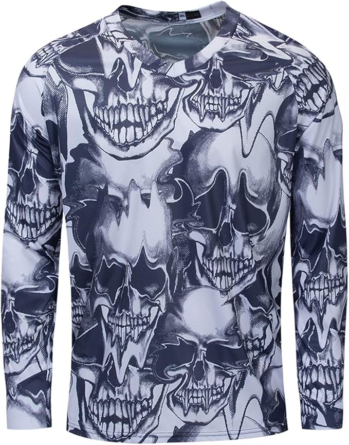 PSPORT Men's Motocross Jersey Long Sleeve Motocross Shirt Men Mountain Dirt Bike Jersey Downhill Riding Racing Clothing Tops