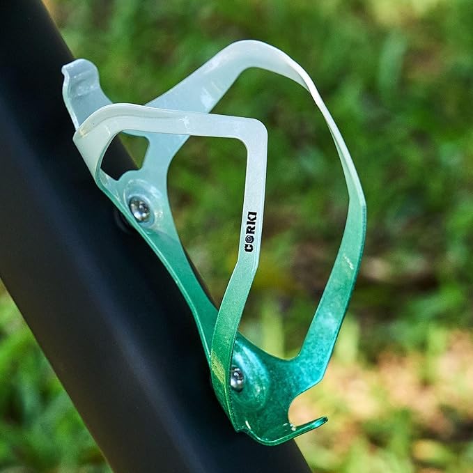 Bike Water Bottle Holder Bicycle Cage for Mountain Road MTB Gravel Adult Bikes Cycling Universal Carrier Rack 2 Pack Aluminum Alloy Ultralight Kettle Drink Accessories Greenish Cyan