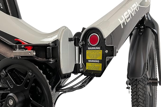 BLAUPUNKT FIENE 20 Inch Folding Electric Bike, Pedal and Throttle Assist, Foldable Step-Through Frame, UL Certified eBike for Adults, Orange/Black