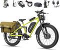 Apex 50 Electric Bike Dual Motor for Adults (CA Immediate-De'livery) 52V 25AH/48V 25AH, 26" Fat Tires Full Suspension 35MPH/100Mile, Hydraulic Brake