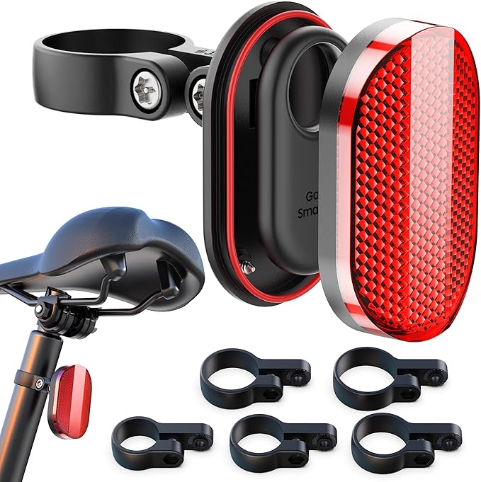 Upgraded Bike Mount for Samsung Smart Tag 2 & Moto Tag & for AirTag Holder Hidden - Waterproof Anti-Theft Bike Reflectors GPS Tracker Case with Screws & Tools, for Mountain Bikes/Scooter/E-Bicycle