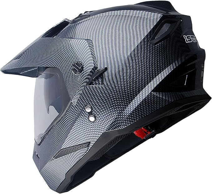1Storm Dual Sport Motorcycle Motocross Off Road Full Face Helmet Dual Visor: HF802