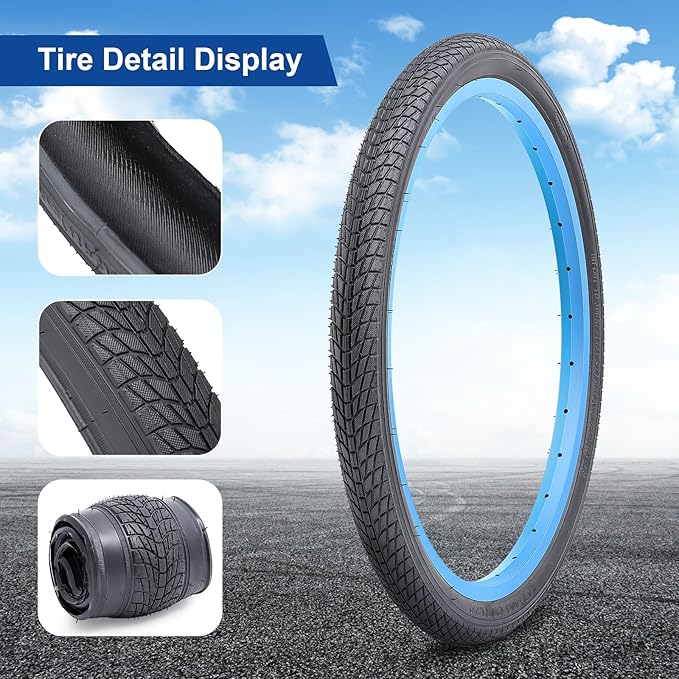 20x1.75 (47-406) Bike Tire 20 inch Bicycle tire Suitable for 20X1.75 20 x 1.75 City/Road/Commuter Folding Replacement Bike Tire (Single)