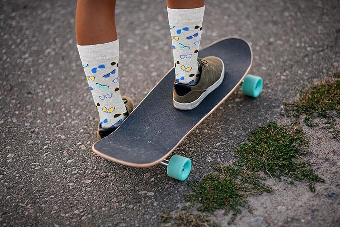 Real Sic Fun Socks for Men and Women - Cozy Cotton Dress Socks with Colorful Designs - Cool, Casual, Wacky Patterned