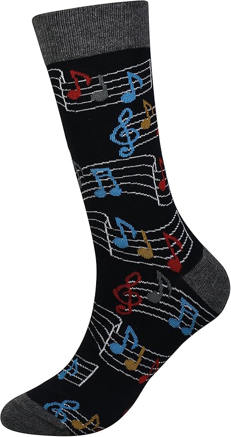 Cansok Men's 2/4 Packs Fun Crazy Novelty Dress Crew Socks