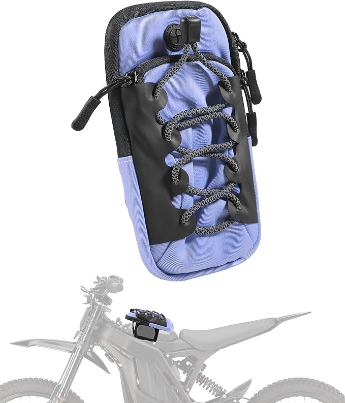 Dirt Bike Frame Bag,Motorcycle Frame Bag,Car Accessories Powersports Gear Bags,Universal Electric Vehicle Front Bags,Ebike Accessories,Suitable for Most Motorcycles,Dirt Bike (Purple)