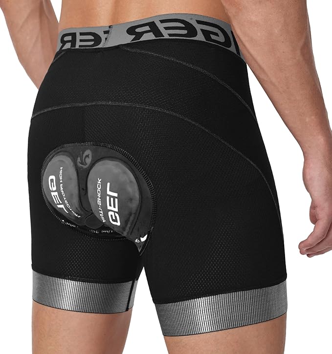 X-TIGER Bike Shorts for Men 5D Gel Padded Anti-Slip Leg Cycling Underwear Mountain Bicycle Riding Road Biking Liner