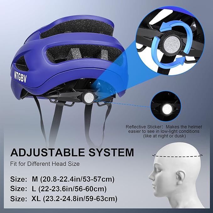 Adult Bike Helmet for Men/Women with Helmet Bag 2 Removable Moisture-Wicking Liners Adjustable Dial Comfort Fit Lightweight Shockproof CPSC 1203 Safety Certified for Road-Ready/Urban-Commute/MTB