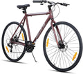 HILAND 700C Road Hybrid Bike, 7 speeds Bikes Urban City Commuter Bicycle with Disc Brake for Men Women Adult Comfortable Bicycle