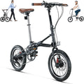 16‘’ Folding Bike for Adults, 1-Second Fold Technology, 95% Pre-Assembled Lightweight 33lbs Commuter Bicycle, 7-Speed Gear System for Men & Women, Foldable Bike for City Travel & Small Space Storage