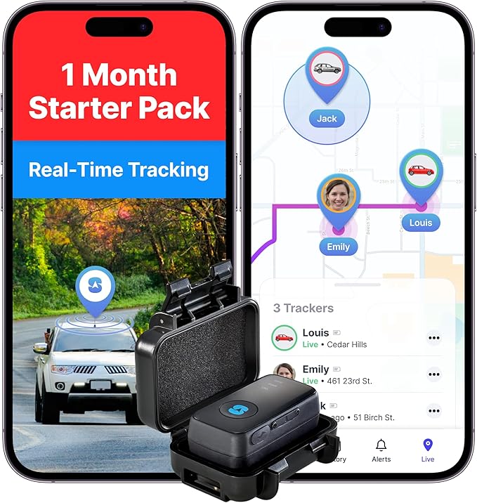 Spytec Atlas GPS Tracker for Vehicles | Up to 14-Day Battery Life | Waterproof Magnetic Case, Geofencing, Portable Real Time Mini GPS Car Tracker w/Lifetime Support | 1 Month Starter Pack
