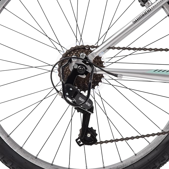 Huffy Stone Mountain Bike for Men and Women, 20”/24”/26”, 6-Speed (20”) or 21-Speed, Front or Dual Suspension (Varies), Multiple Colors, Adjustable Saddle, Shimano Equipped, All-Terrain Tires