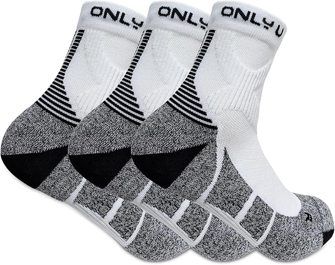 only U Quarter Running Socks – Premium Performance Moisture-Wicking Athletic Socks with Cushioned Anti-Blister Arch Support