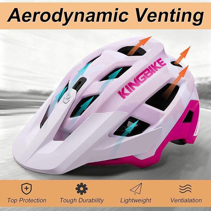 KINGBIKE NTA-8776 Mountain Bike Helmet Professional Ebike Helmets with 3-Level Adjustable Visor & Camera Mount E-MTB Helmet for Adults Men Women Youth E-Bike Safety Certified