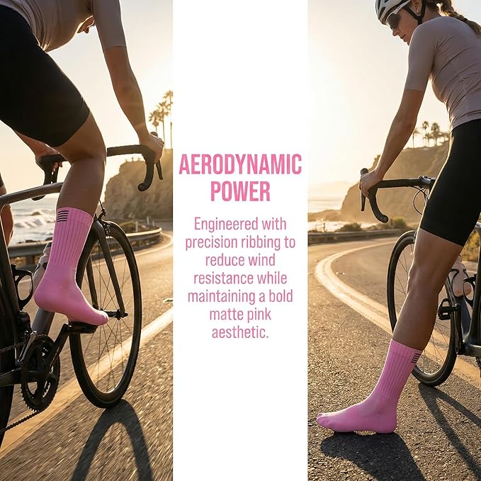 Cycling Socks for Men & Women - 3D Arch Support Compression Bike Socks | Moisture Wicking & Breathable
