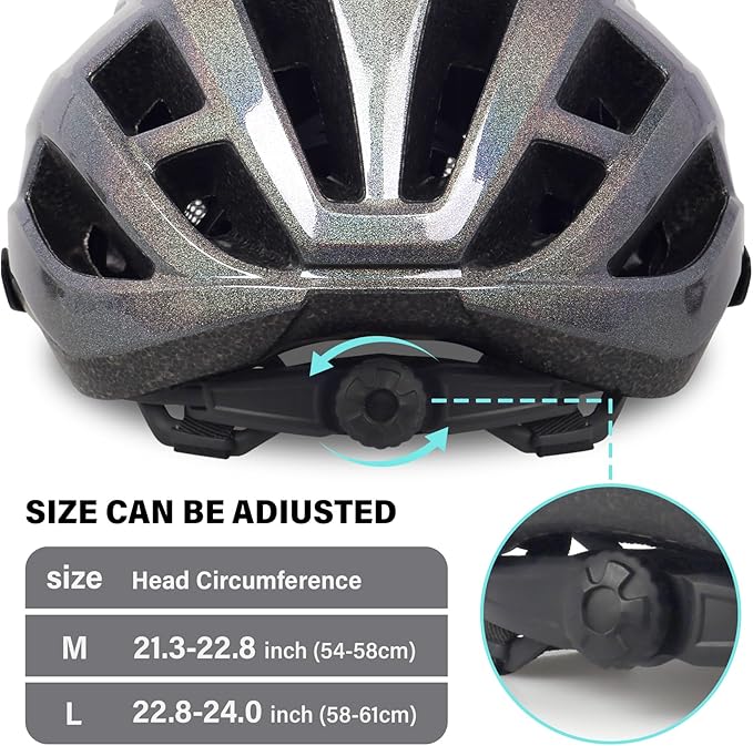 Bike Helmet for Adults Women Men Youth Kids, Lightweight Mountain Road Bicycle Cycling Helmets with Adjustable Dial & Removable Visor