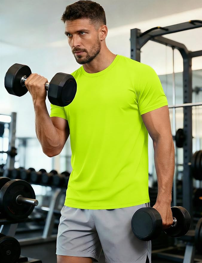 MAGCOMSEN Men's Short Sleeve UPF 50+ T-Shirt Quick Dry Workout Athletic Running Swim Tops Tee Rash Guard Performance Shirts