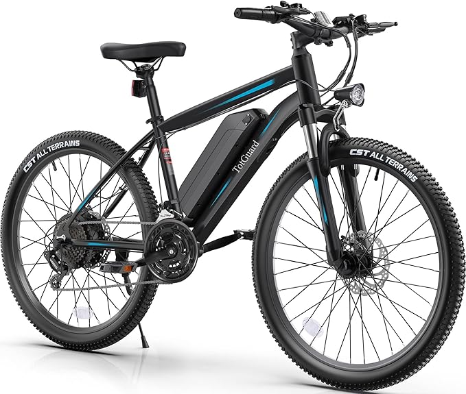 TotGuard Electric Bike for Adults, 27.5" Electric Bike 500W Ebike 20MPH Adult Electric Bicycles Electric Mountain Bike,48V 499WH Removable Lithium Battery,21-Speed Gears,Lockable Suspension Fork