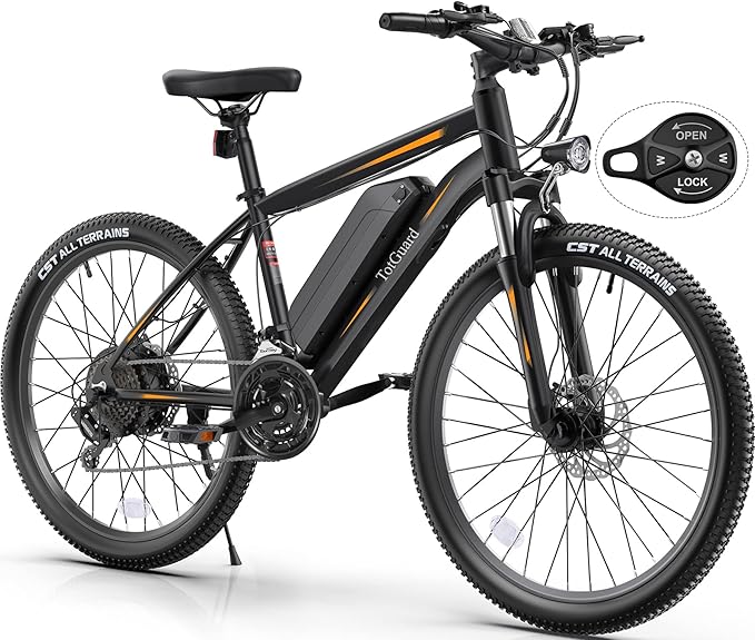 TotGuard Electric Bike for Adults, 27.5" Electric Bike 500W Ebike 20MPH Adult Electric Bicycles Electric Mountain Bike,48V 499WH Removable Lithium Battery,21-Speed Gears,Lockable Suspension Fork