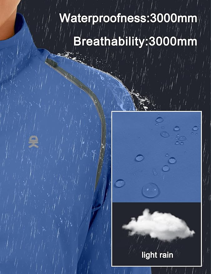 Little Donkey Andy Women's Lightweight Waterproof Cycling Jacket with Removable Sleeves for Biking Running Golf