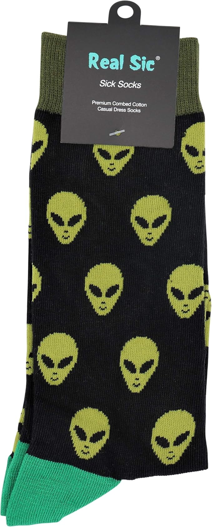 Real Sic Fun Socks for Men and Women - Cozy Cotton Dress Socks with Colorful Designs - Cool, Casual, Wacky Patterned