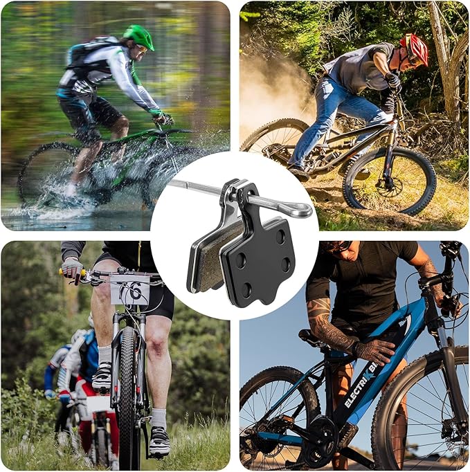 4 Pairs Bike Brake Pads, MTB Disc Brake Pads with Installation Tools, Compatible for Sram Avid Elixir E1 E3 E5 E7 E9 ER CR XO XX DB1 DB3 DB5, Compatible for Nutt Hydraulic Disc Brakes