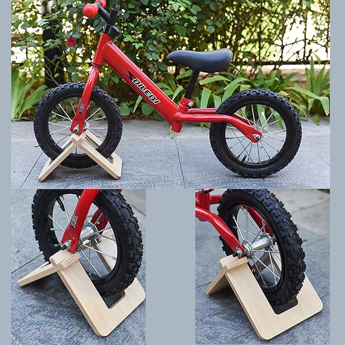 SHIDOW Wooden Bike Stand - Indoor Display for 10-12 inch Children's Bicycles