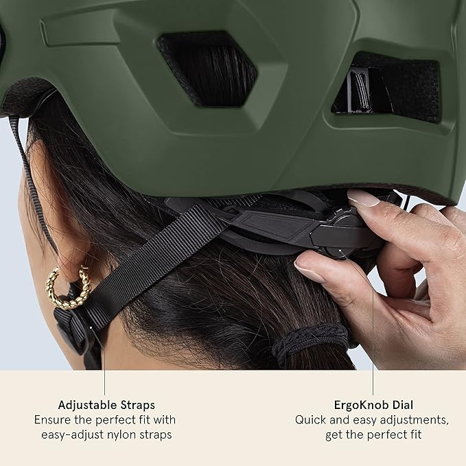 Retrospec Rowan Mountain Bike Helmet with Adjustable ErgoKnob Fit System - 14 Ventilation Ports, Removable Visor & EPS Foam Interior - Lightweight MTB Protection