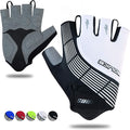 Souke Sports Cycling Bike Gloves - Padded Half Finger Bicycle Gloves with Shock-Absorbing, Anti-Slip, Breathable MTB & Road Biking Features for Men & Women