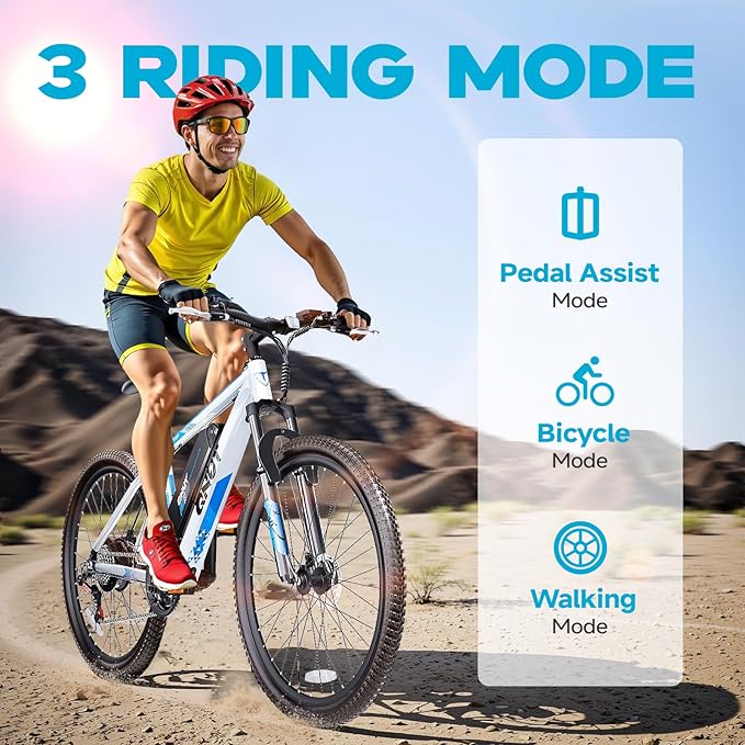 Electric Bike for Adults & Teens - 350W 26" Victor Ebike - 21-Speed, 20Mph Up to 40Miles with Dual Disc Brakes, Commuter E-MTB for Men Women | UL 2849 Certified