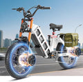 eAhora Juliet Pro 2/Juliet 2/Juliet Electric Bike for Adults 43Mph Peak 5400W/1700W/1200W Dual Motor Ebike 60V-52V 70Ah-60Ah 200+Miles Long Range Fat Tire Full Suspension Mountain Bike, E Bike
